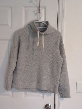 The American Outdoorsman - women cozy Funnel Neck Pullover Sweater - Light Gray